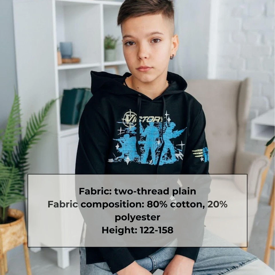 Moletom com capuz masculino – ajuste confortável e estampa brilhante, qualquer estação, Nosi svoe 6161-05... - Imagem 3 de 4