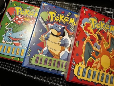 POKÉMON NINTENDO SET 3 x 1990er THEMENMAPPE (groß) TCG TRADING CARD BINDER