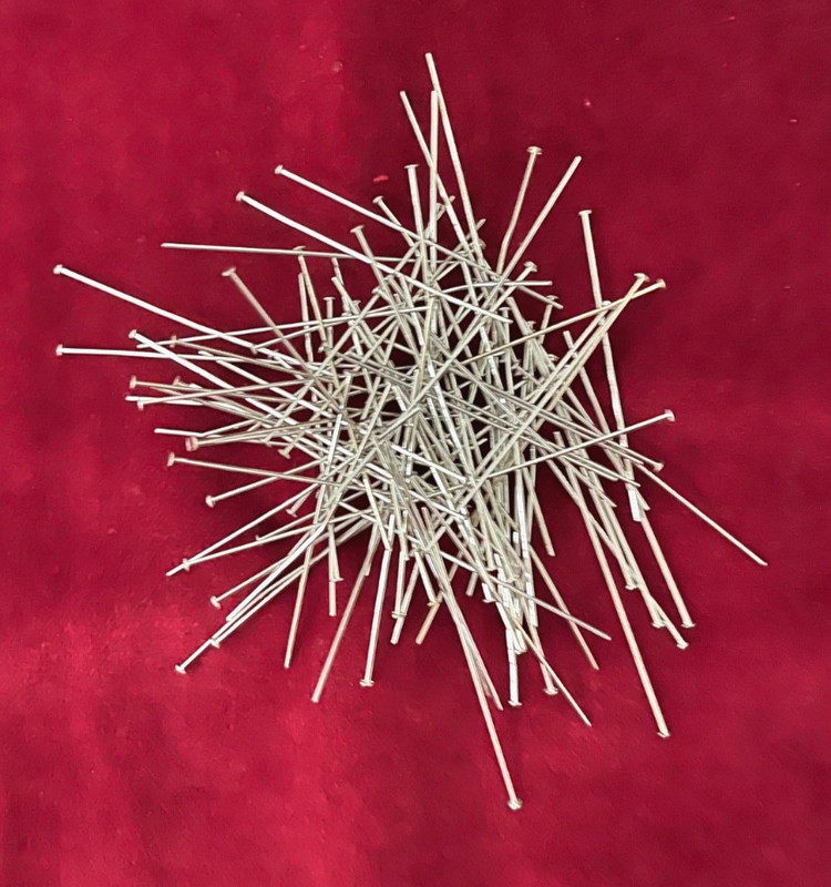 2" Silver Plated Head Pins - Qty 200