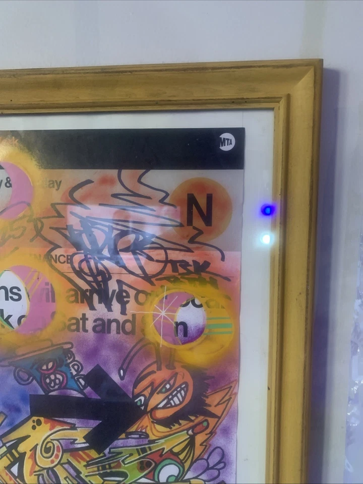 Graffiti art graffiti original MTA poster TOPIK TSK ORIGINAL FRAMED! - Image 4 of 4