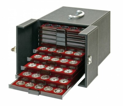 Coin Box Cases Nera Schwarz Lindner 2310 Large For 10 Coin Boxes
