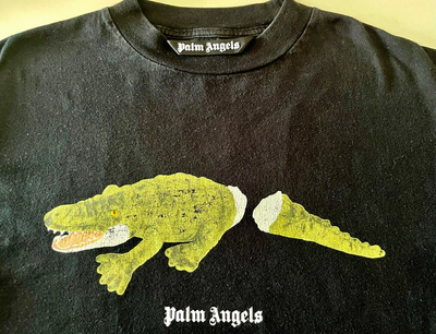 PALM ANGELS CROCODILE PRINT T SHIRT SIZE MEDIUM BLACK | eBay