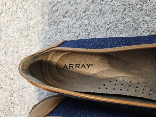 Array Womens Cascade Padded Insole Slip On Two-Tone Flats Shoes Size 9.5w - Picture 3 of 10