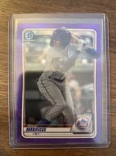2021 Bowman Chrome Prospects Purple Refractor #/250 Ronny Mauricio RC SP BCP-28