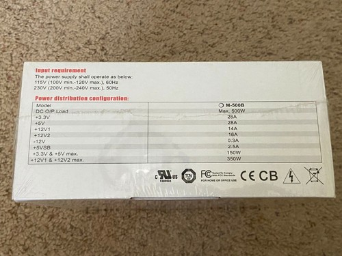 Silent Fan Power Supply for PC-Coolmax 500watts - Zdjęcie 2 z 4