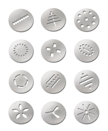 Dr. Oetker Gebäckpresse Edelstahl inkl. 12 Formscheiben, für Spritz-Gebäck - Bild 2 von 4