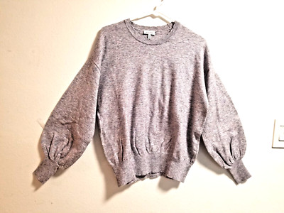 Ela Moss - Women's Top - Long Sleeve - Large - Lovely - Soft Light Mottled Gray