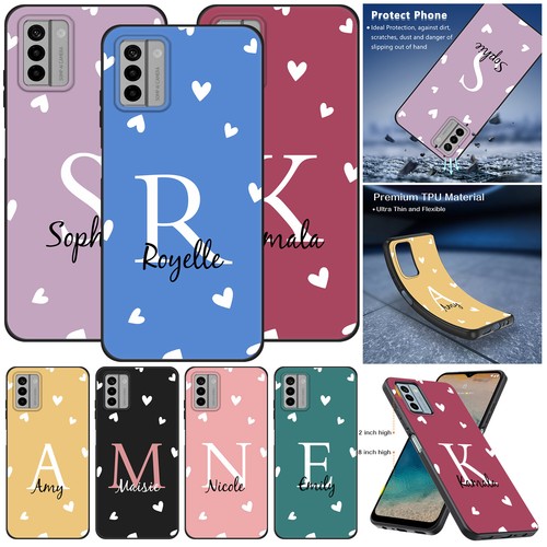 Personalised Heart Phone Case For Nokia C32 G42 C12 C21 HMD Pulse Flexible Cover