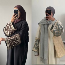 Muslim Women Abaya Dress Turkey Open Cardigan Kimono Long Robe Kaftan islamic