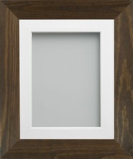 Brown Wooden Picture Frames Boston Range Traditional Frame With Photo Mount UK