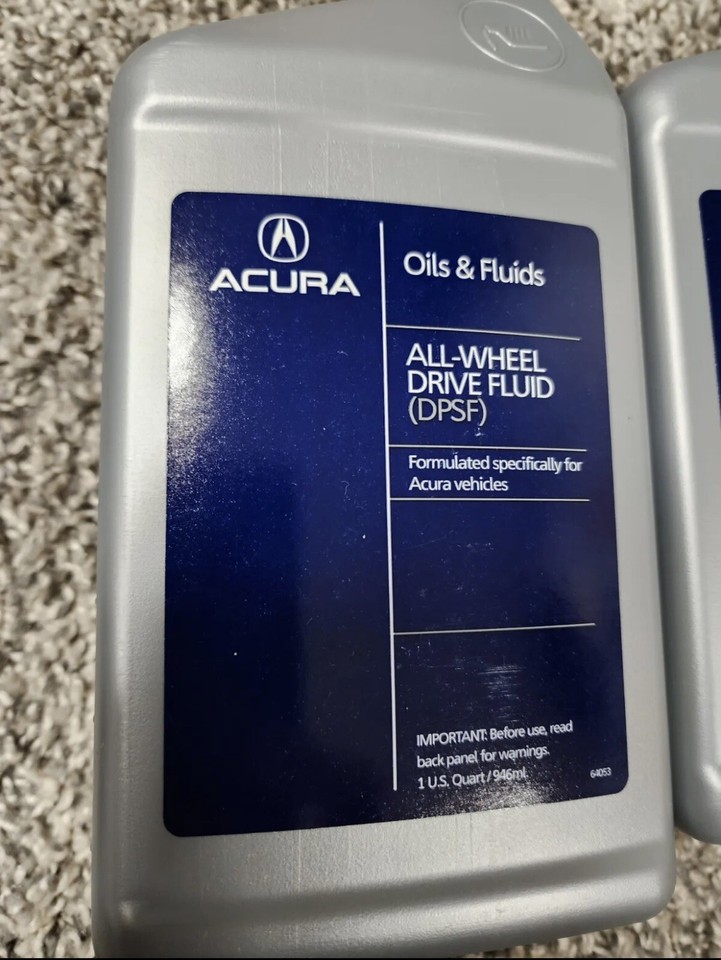 2 Quarts Genuine Acura DPSF II AWD Fluid - OEM 08207-9007A, For TL, MDX, Pilot, Honda Models, Sealed New