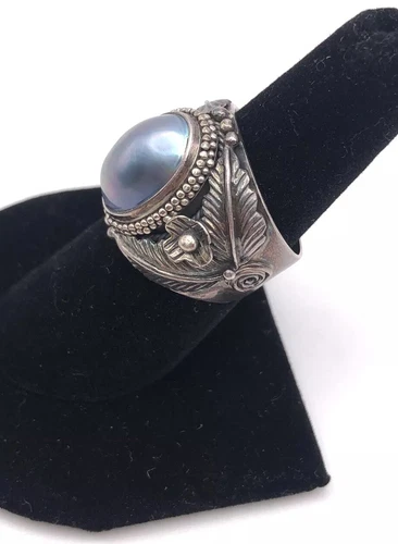Vintage Sterling 925 Silver Ring size7.5 Style Native American
