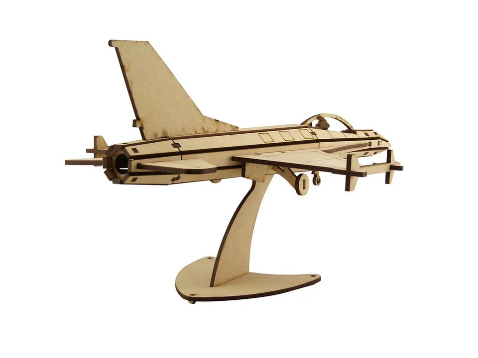 Rompecabezas de madera para aviones de combate 3D F-16, juguete educativo hágalo usted mismo Foto 4 de 4