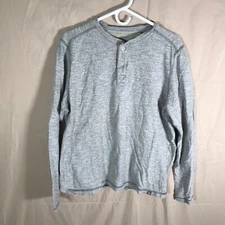 The North Face Shirt Mens Medium Gray Large Copperwood Henley Outdoor Base Layer