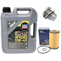 MotoröL Set 5W-40 5 Liter + ÖLfilter + Schraube FüR Renault Clio II 1.2 16V 75PS