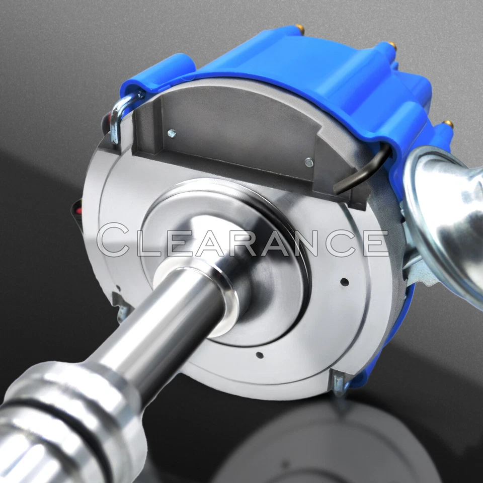 351W Distributor For Ford Windsor 65K Coil 7500RPM Blue Cap HEI Replacement Foto 4 de 4