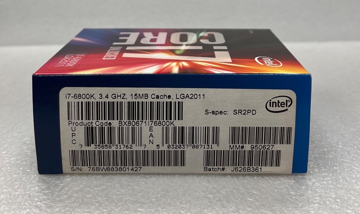 Intel BX80671I76800K SR2PD Core i7-6800K Processor 15M Cache, 3.60