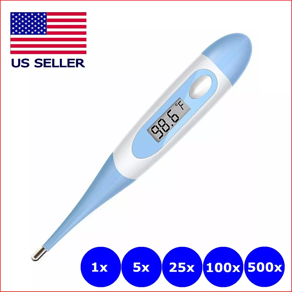 Digital Fever Thermometer Flextip Baby Adult Medical Oral Rectal Arm °F/°C  (Lot)