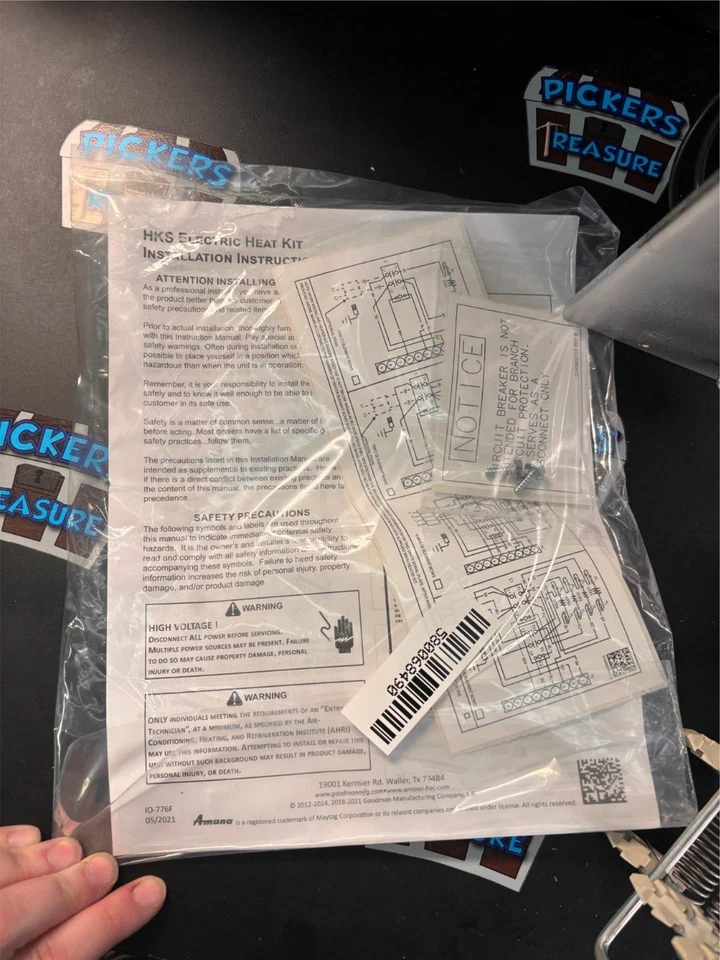 Goodman 5 kW HKS Electric Heat Kit HKSC05XC 208-240V PH1 50/60Hz 11/2021 - Image 2 of 4