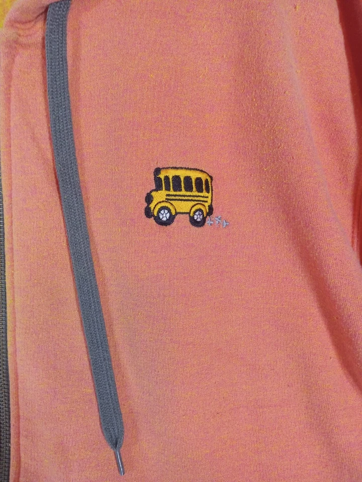 School Bus Driver Hoodie Driver Medium  Heavy Womens  BONUS  Zip Embroidered R66 - Image 2 of 4