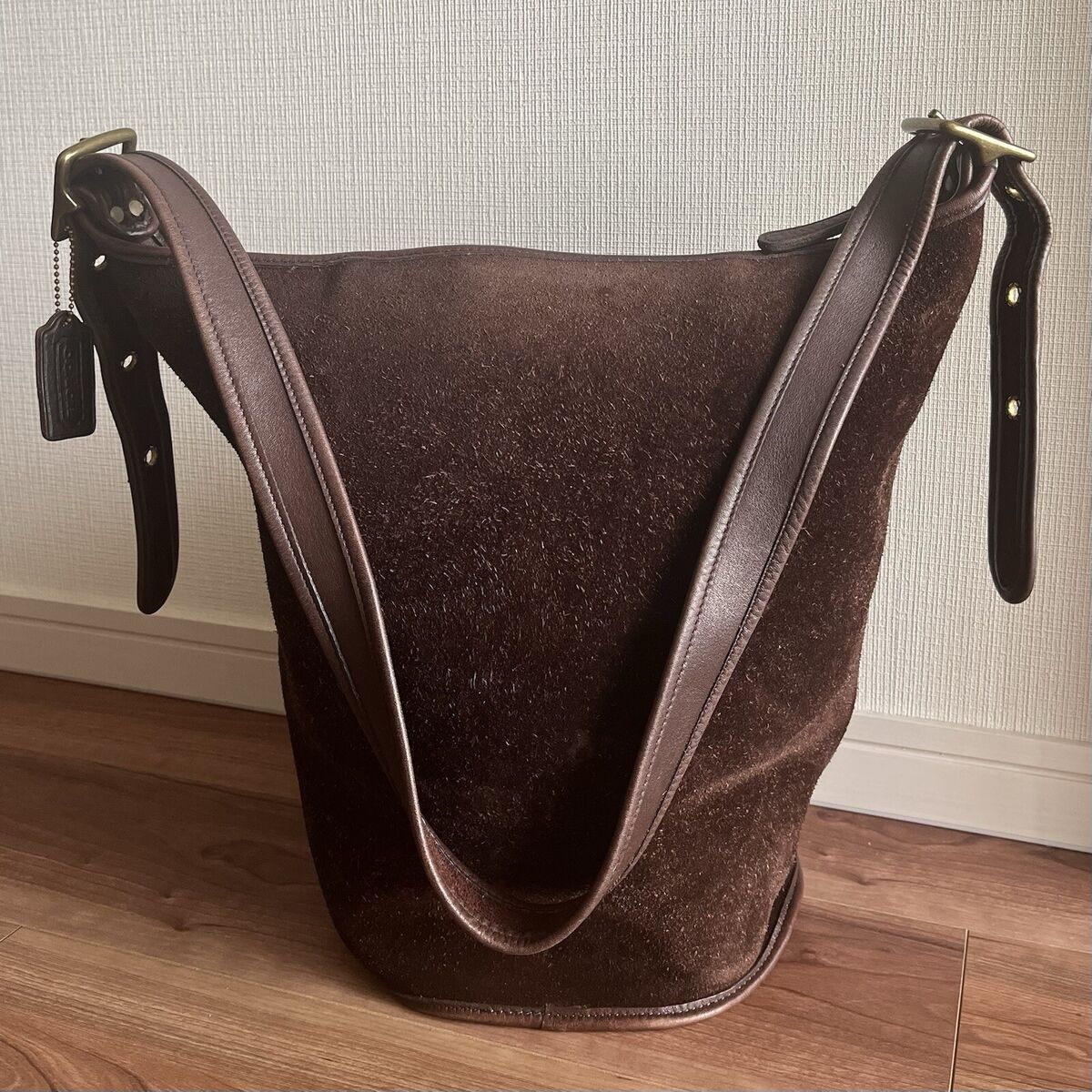 Vintage COACH Rough Out Suede X Leather BERKELEY 9010 Duffle Vintage COACH Rough Out Suede X Leather BERKELEY 9010 Duffle
