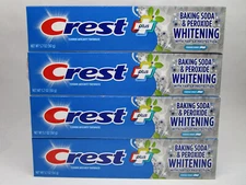 4 Pack - Crest Baking Soda and Peroxide Whitening Fluoride Toothpaste - 5.7oz ea