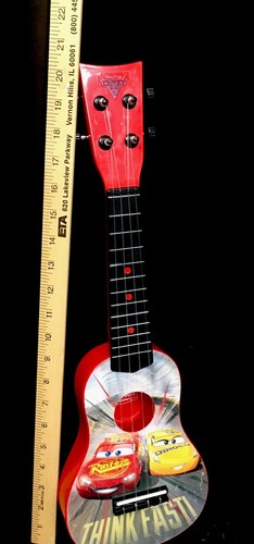 Disney Pixar Cars Four String Plastic Childs First Act 20”Acoustic Guitar Read - Picture 3 of 10