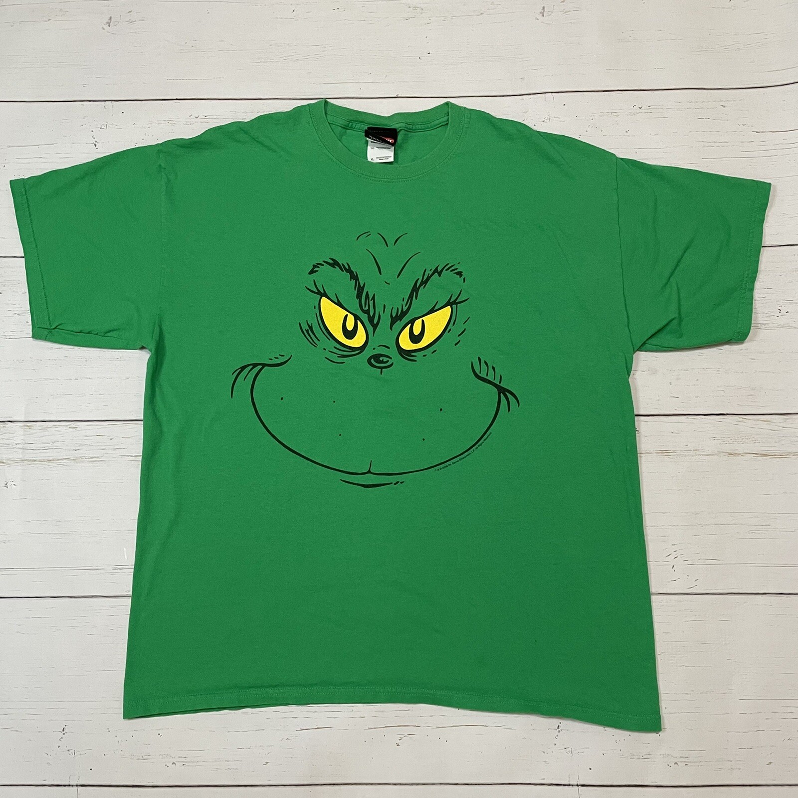 Dr Seuss The Grinch Green Big Face Graphic Shirt Mens??? - Gem