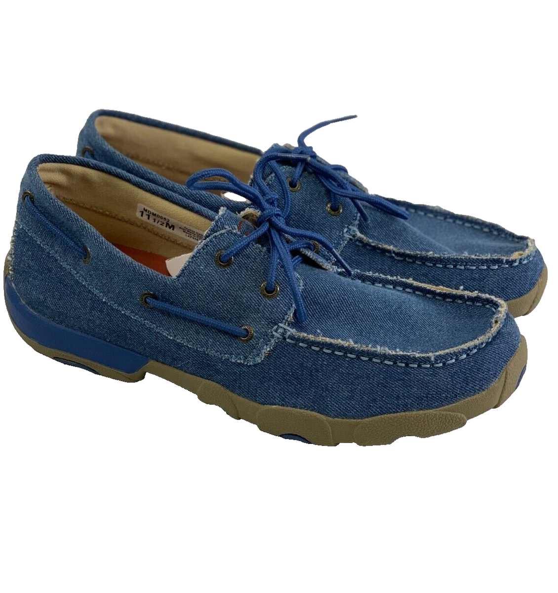 NEW Twisted X Mens 10.5 Circular Project Navy Blue Moc Toe Shoes MRC0003 Twisted X Blue Casual Shoes for Men for sale | eBay main image 4