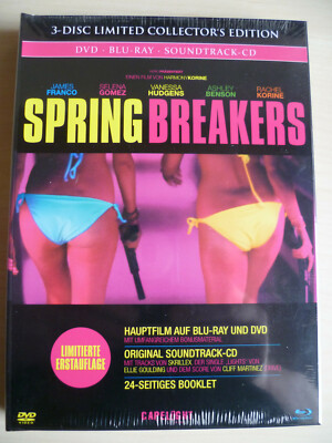 SPRING BREAKERS - Limitiertes  3 - Disc Mediabook Blu-ray + DVD+Soundtrack *NEU*