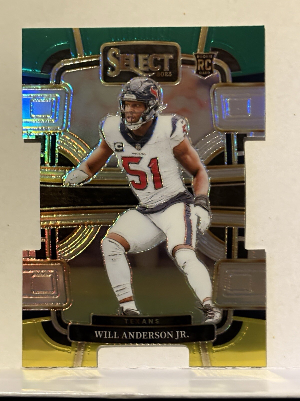 2023 Panini Select - Green & Yellow Prizm Die-Cut #40 Will Anderson (RC)