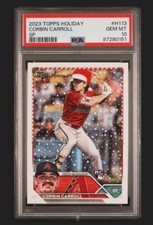 Corbin Carroll 2023 Topps Holiday H113 Rookie SP PSA 10
