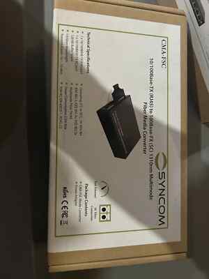 Syncom CMA-FSC Fast Ethernet to SC Fiber Media Converter