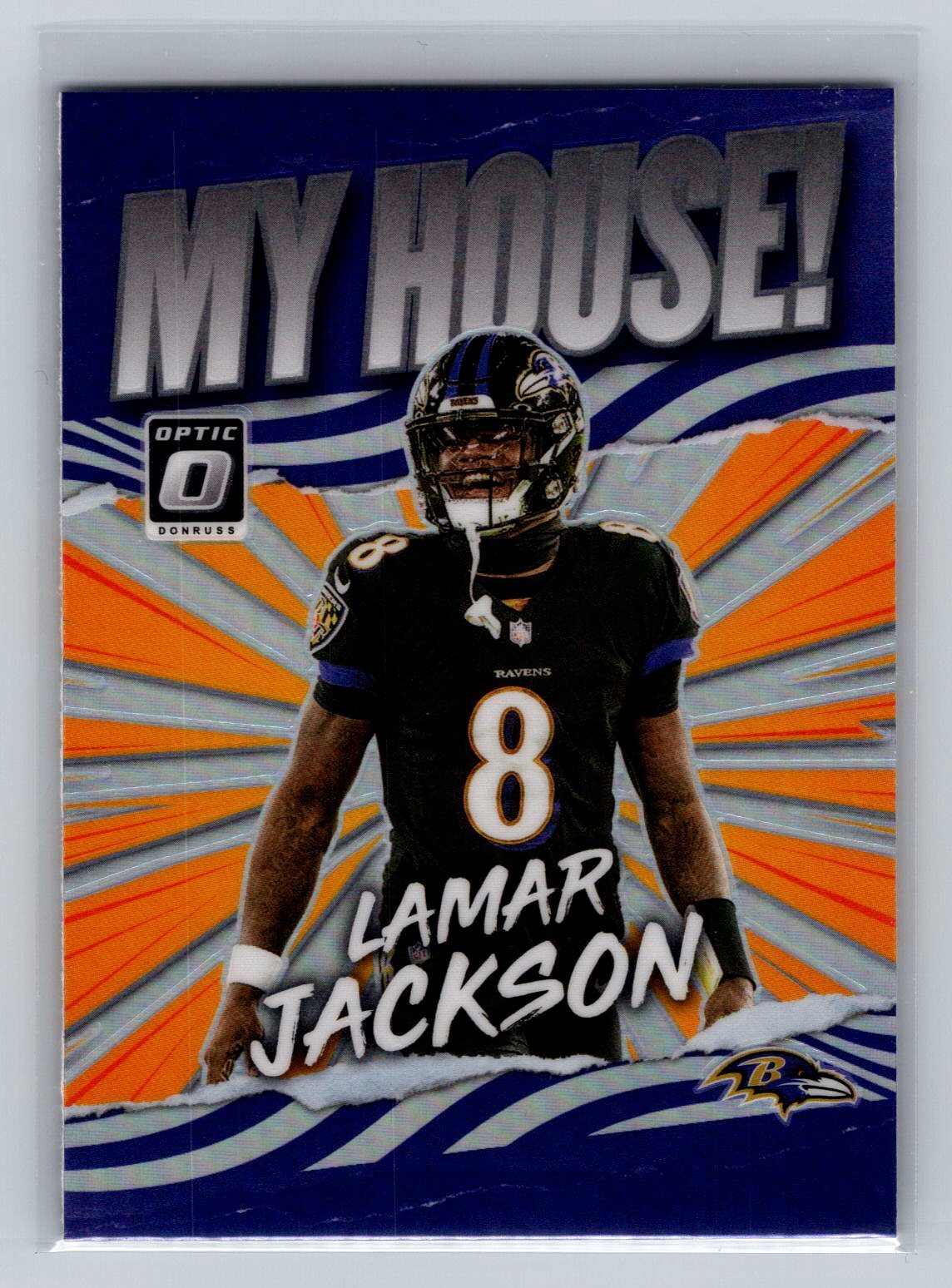2021 Donruss Optic Lamar Jackson #MH-9 My House! Baltimore Ravens
