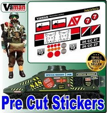 Vaman Vintage action Man 1/6 scale Pre Cut Stickers Cherilea Cub Patrol