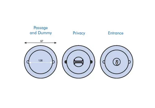 ERA Door Knobs Set(Adjustable 60mm-70mm)Entrance,Privacy and Passage - Image 2 of 4