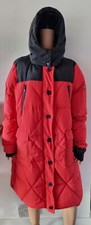 Next Elements Waterproof Women's Hooded Coat In Red/black Size Uk 6 Rrp£110