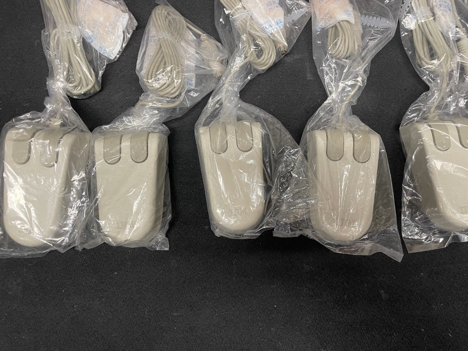 lote de 5 ratones ratón IBM modelo 6450350 2 botones ps/2 nuevo stock antiguo NOS de colección Foto 3 de 4