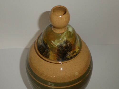 Boscastle Studio Pottery Lamp Base Roger Irving Signed Mocha Ware 10 1/2" 1993 - Picture 3 of 15