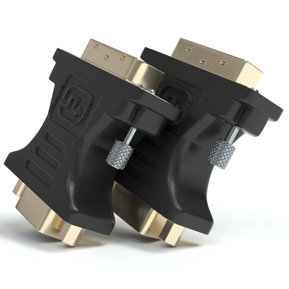 2x DVI auf VGA Adapter 24+5 Stecker Monitoradapter Beamer Computer PC Monitor - Bild 4 von 4