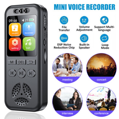 1.44'' Rechargeable LCD Digital Audio Sound Voice Recorder Dictaphone MP3 Player