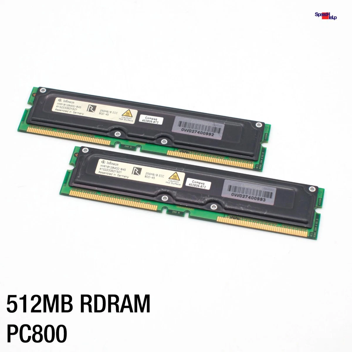 Barrette Mémoire Toshiba 256MB PC800 RDRAM – THMR2N8Z-8 – Occasion Testée