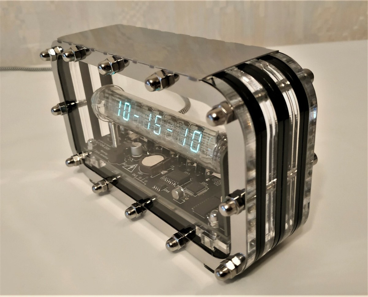 R*u様 XREAL Nixie Clock 置時計　ニキシー菅時計 ニキシー管時計 ニキシー管置時計 Nixie Tube Clock Pulsar IN-14+IN インテリア時計