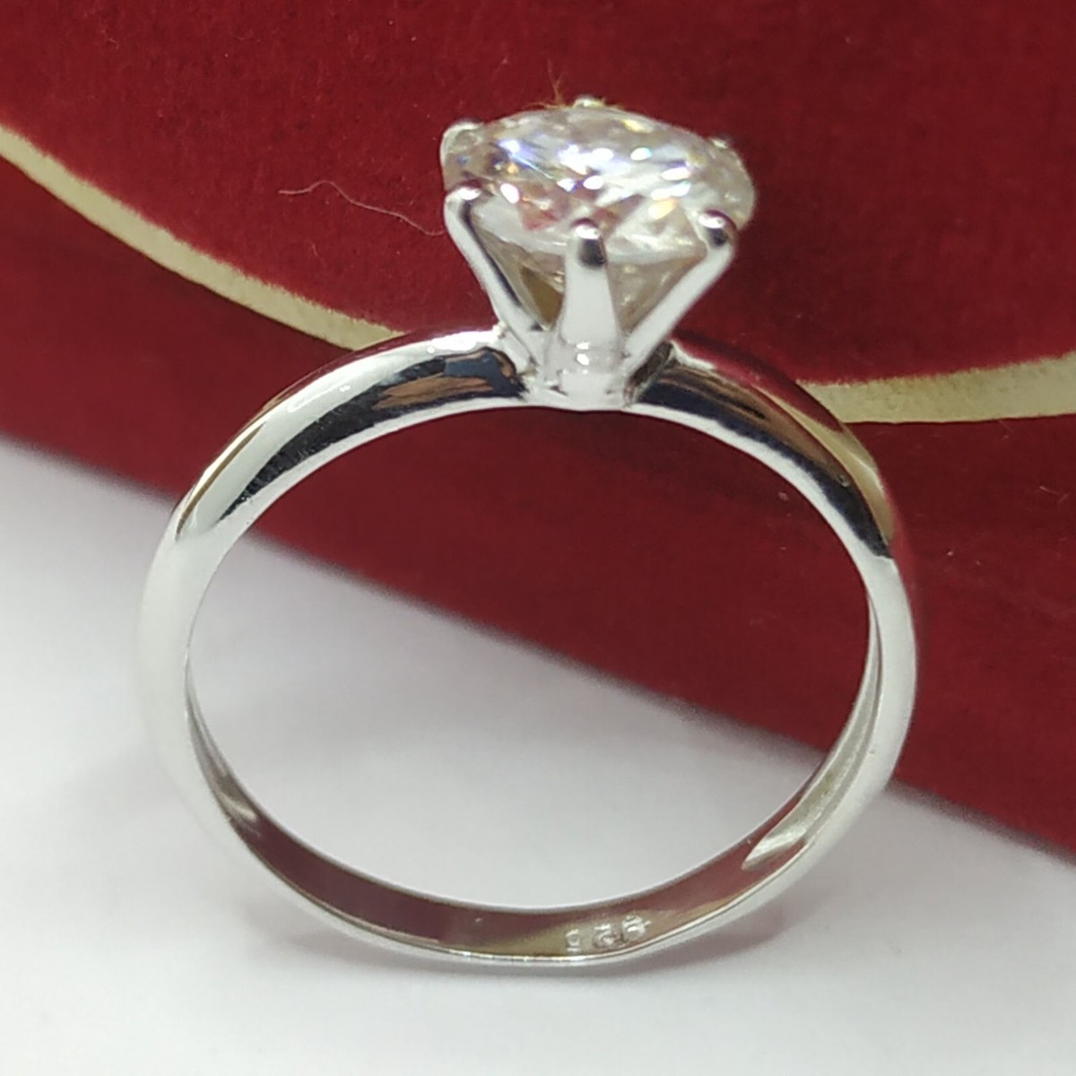 2.50 Ct Round Cut Solitaire Engagement Ring – Solid 14K White Gold – Man-Made Diamond – Size 6 4 thumbnail image
