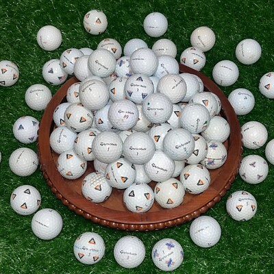 50 TaylorMade TP5 / TP5X / Pix Mix Used Golf Balls - 2A Shag Grade Hit-A-Way