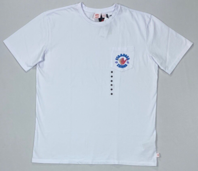 Men's Quiksilver X Stranger Things White Claw Pocket T-Shirt NEW