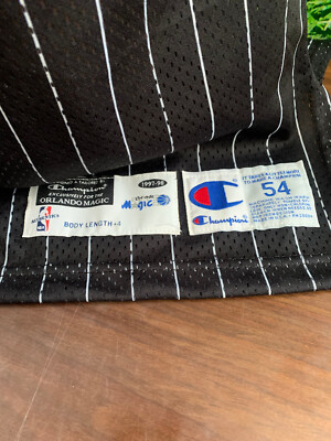 1997-98 Orlando Magic Basketball Blank Game Jersey Black/White