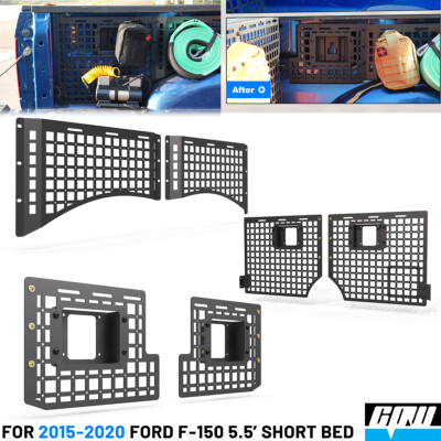 For 2015-2020 Ford F-150 5.5' Short Bed Molle Panel Side Bed Rear Molle Panel 