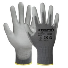 24 PAIRS PU COATED SAFETY WORK GLOVES GLOVE GARDEN GRIP MENS BUILDERS GARDENING