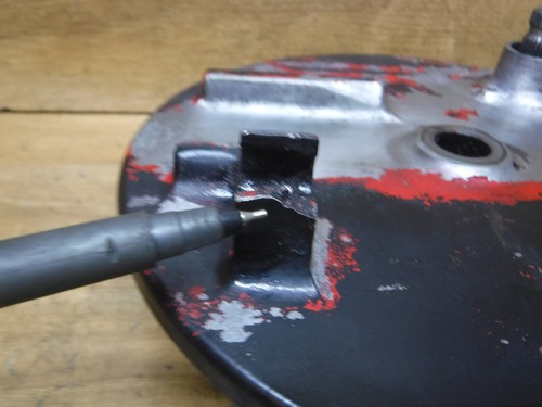 1974 74 HONDA MT250 MT 250 ELSINORE OEM FRONT BRAKE DRUM PANEL BACKING PLATE !!! - Picture 12 of 12